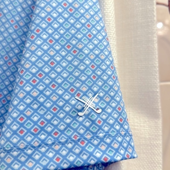 Men’s Kenneth Cole Golf Polyester & Spandex Diamond Pattern Athletic Polo Size L - Picture 7 of 7